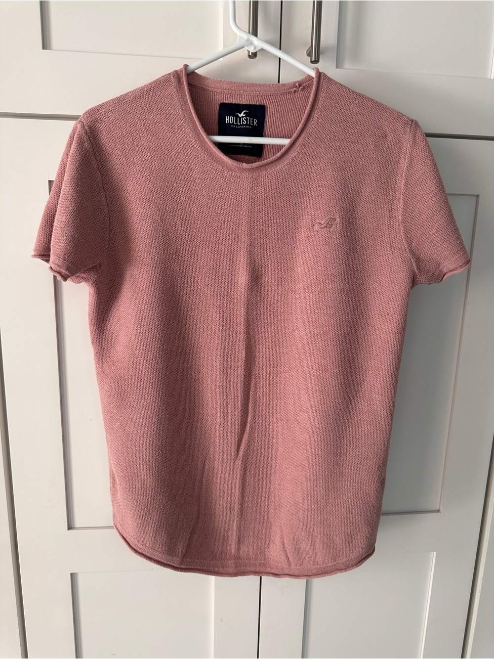 Hollister Short Sleeve Knit Tee in Dusty Rose